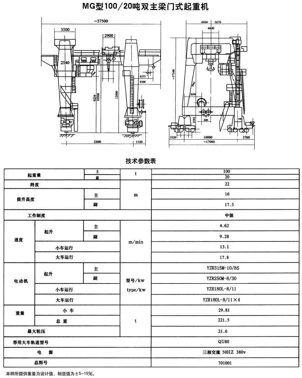 MG型通用門(mén)式起重機(jī)